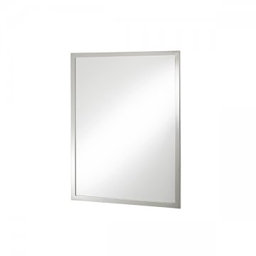 Rectangular bathroom mirror with metal frame 600h x 400w