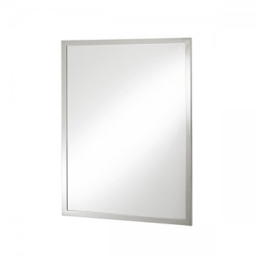 Rectangular bathroom mirror with metal frame 800h x 600w