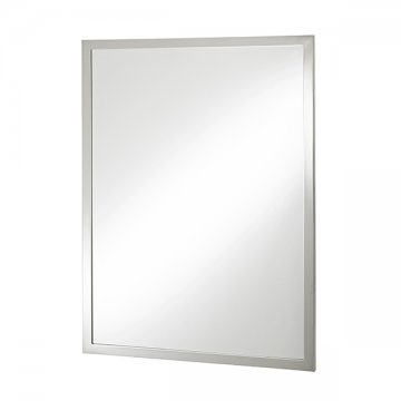 Rectangular bathroom mirror with metal frame 900h x 750w