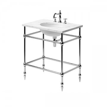 Single 4 leg freestanding basin stand. Ornate ball joints & pointed feet. W750 x D480 x H880 