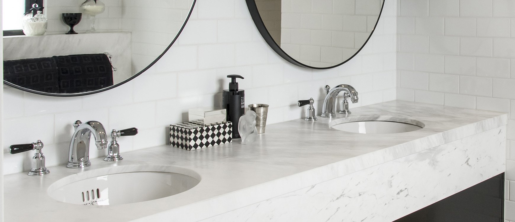 Black White Bathrooms Subway Tiles Black And White The