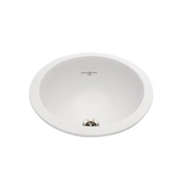 Round top-mounted vanity basin without overflow 420mm dia.