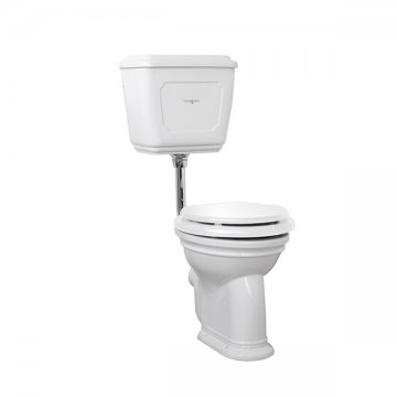 Victorian toilet suite with wall mounted cistern