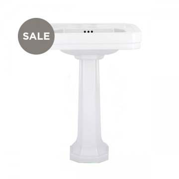 Art Deco 630mm basin & pedestal