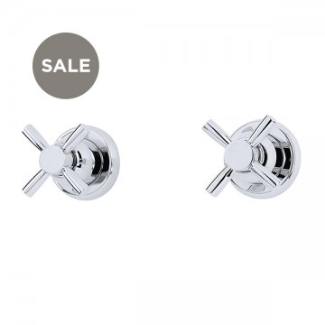 Langbourn wall-mounted bath/shower valves with crossheads