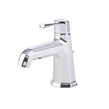 Deco monobloc basin mixer with single metal lever