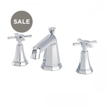 Deco 3 hole basin mixer with crosshead taps