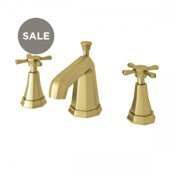 Deco 3 hole basin mixer with crosshead taps