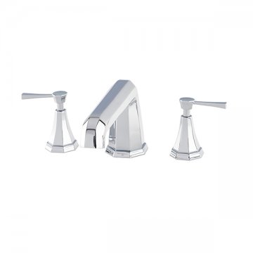 Deco 3 hole hob mounted bath mixer with lever taps