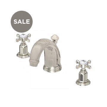 3 hole basin mixer with high spout & crosshead taps