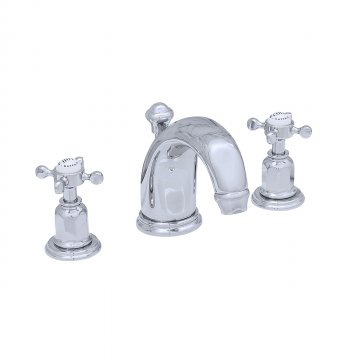 Three hole basin set with high spout and crossheads
