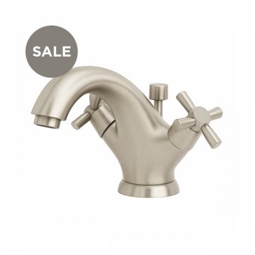 Langbourn monobloc basin mixer with crosshead taps