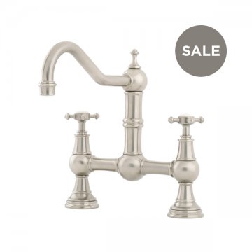 Provence country 2 hole sink mixer with crossheads