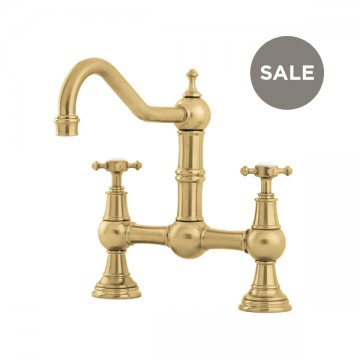 Provence country 2 hole sink mixer with crossheads