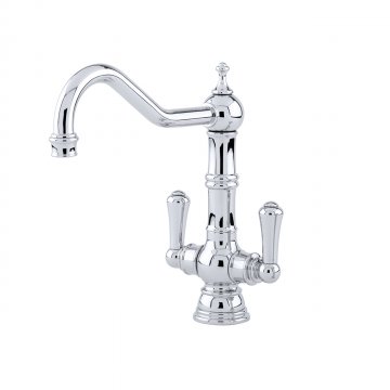 Picardie country 1 hole sink mixer with metal lever taps