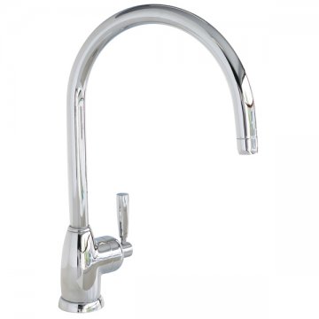 Mimas one hole sink mixer with single metal lever and round spout