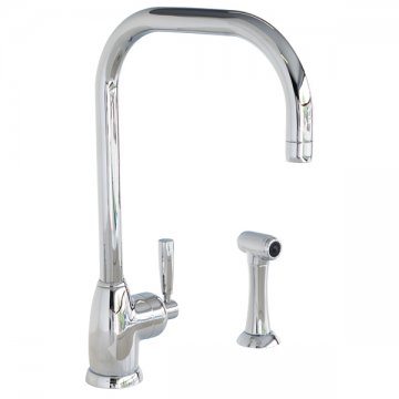 Mimas one hole sink mixer with single lever square spout and spray rinse