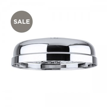 Contemporary 200mm shower rose with perforated plate