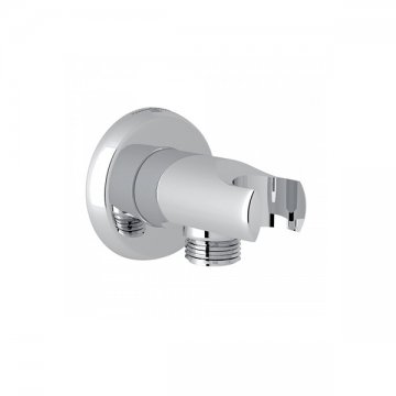 Contemporary Wall outlet for handshower with parking bracket
