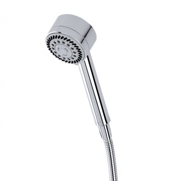 Contemporary multi-function shower rose with easy clean plate