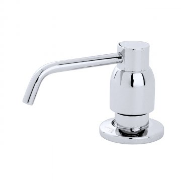 Contemporary bench mounted soap dispenser