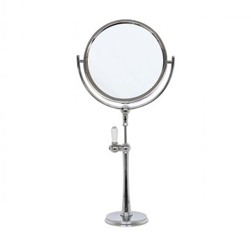 Extendable freestanding vanity mirror 175mm dia. 1x and 1.5x mag.
