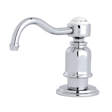 Traditional bench mounted soap dispenser