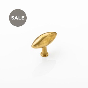 Dawson solid brass cabinet pull - L: 52mm W: 21mm, proj: 41mm