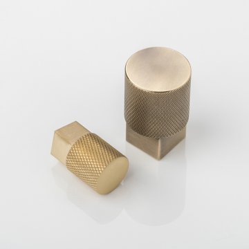 ASHWORTH solid brass cabinet pull with diamond knurl 