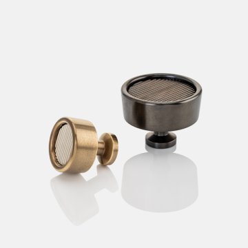 Mount solid brass round cabinet pull