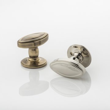 TEWKESBURY solid brass door knob with traditional rose