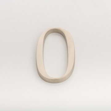 Solid brass numeral (0) 