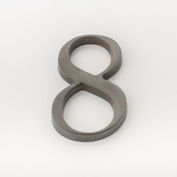 Solid brass numeral (8) 