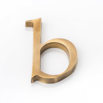 Solid brass door letter (b)