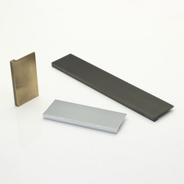 CUBE solid brass medium edge pull with concealed fixing 