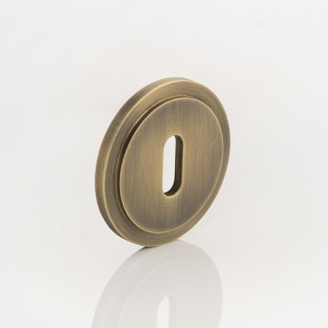 Solid brass Keyhole Profile Round Stepped Escutcheon