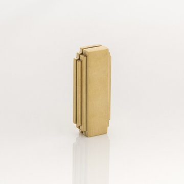 Solid brass keyhole profile swing deco escutcheon