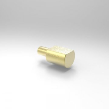 Solid brass cylindrical shelf support