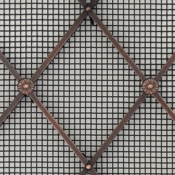 hand assembled 55mm diamond grille with alternate floral rosettes
