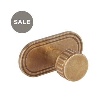 Barwick Ridged Collection - Barwick Ridged cabinet knob 45mm with backplate