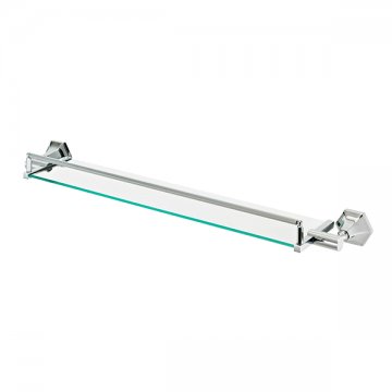 Deco glass shelf with guard rail 751mm