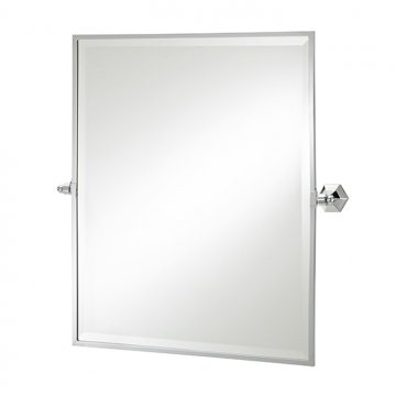 Deco rectangular tilting bathroom mirror with frame 762h x 610w (720w incl brackets)