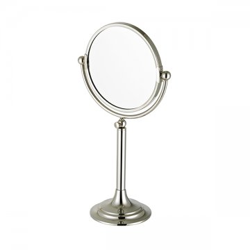 Tall freestanding vanity mirror 200mm dia. 1x and 3x mag. 