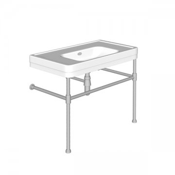 Soho two leg basin stand for 1000mm Soho basin. Contemporary joints, stepped feet.