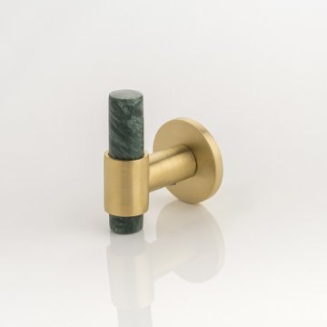 COLLETT ZARZYCKI solid brass & marble hook 