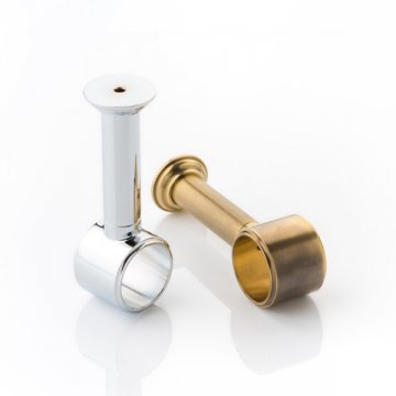 Solid brass classic support bracket for round hanging rail