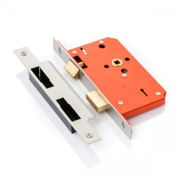 Orange large case traditional key latch lock