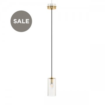 Montgomery solid brass pendant ceiling light with fine fluted glass shade