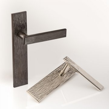 MOLTEN TEXTURE solid bronze door lever handle with backplate 