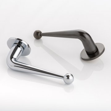 FELIX solid brass door lever handle with round rose